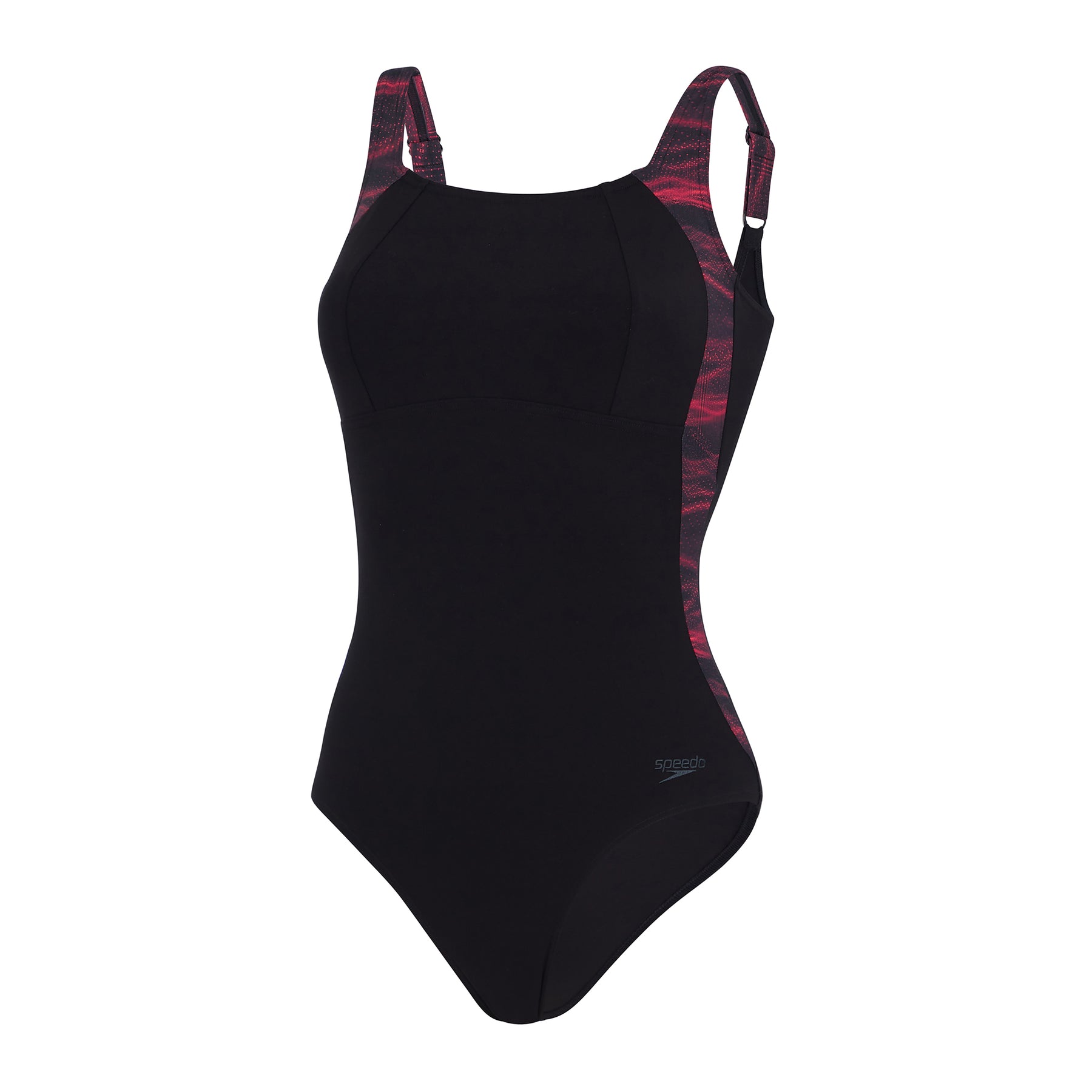 Speedo Women's LunaLustre Printed Swimsuit: Black/Red