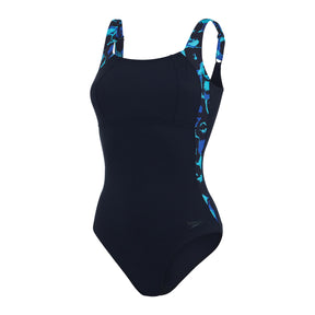 Speedo Women's LunaLustre Printed Swimsuit: Blue