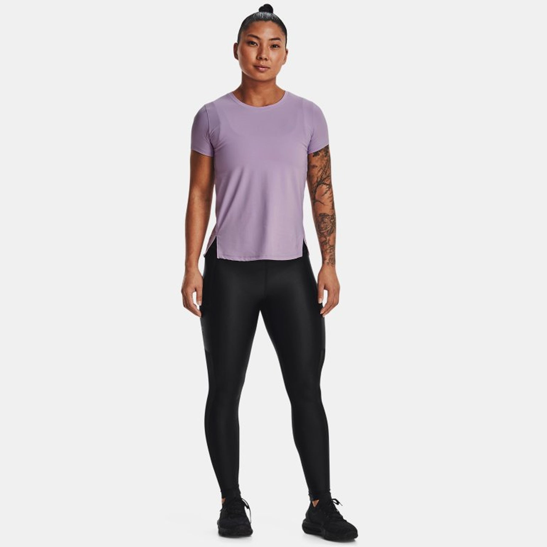 Under Armour Womens Iso-Chill Run Ankle Tights: Black