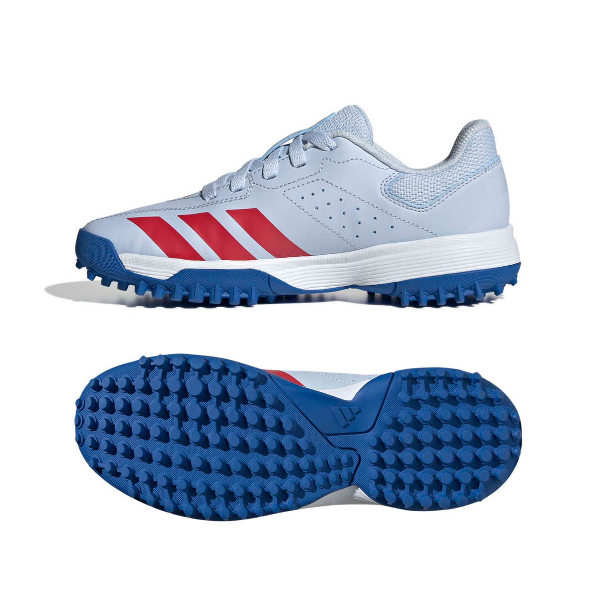 Adidas Howzat Spikeless Junior Cricket Shoes: Crystal/Sky
