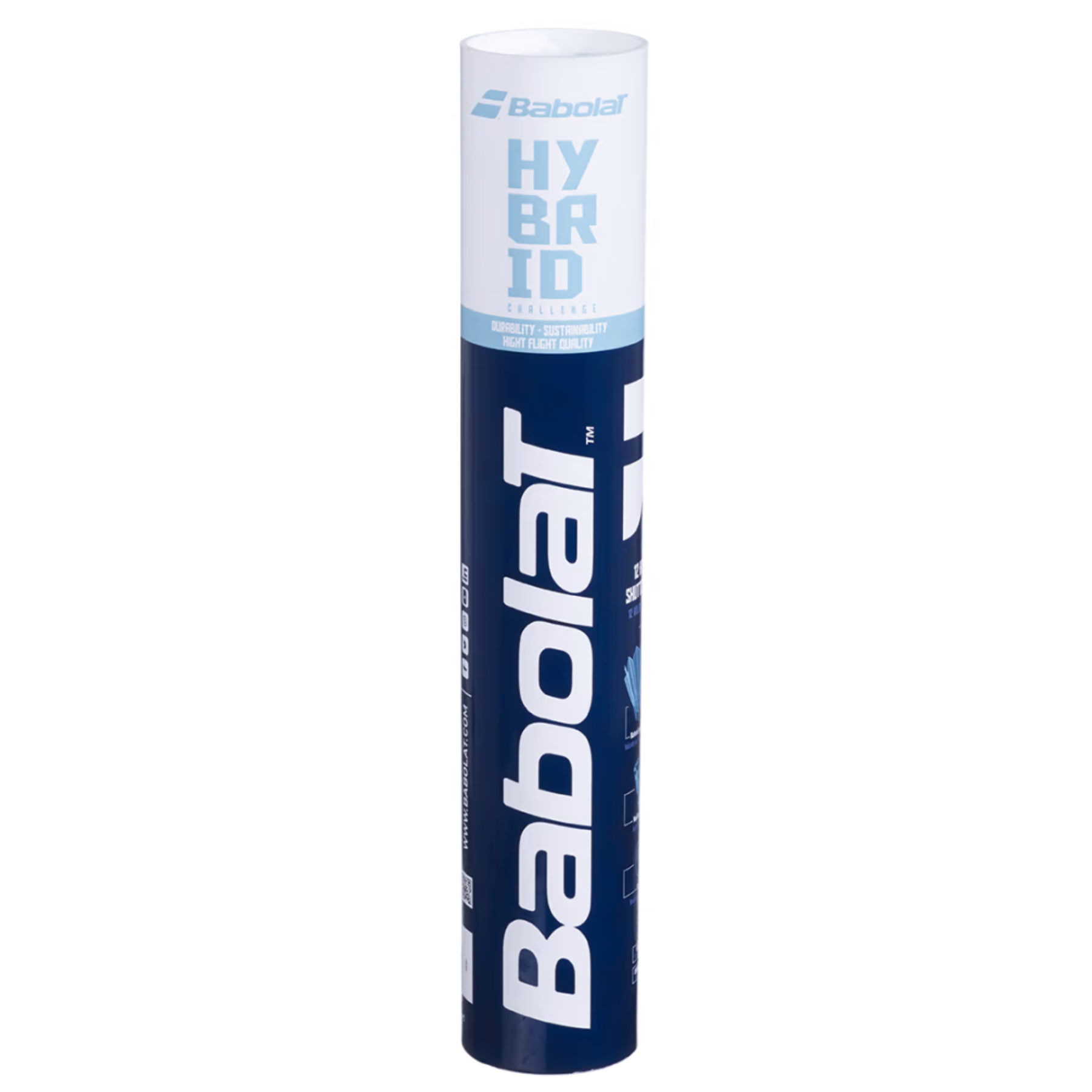 Babolat Hybrid Challenge 12 Shuttlecocks: White