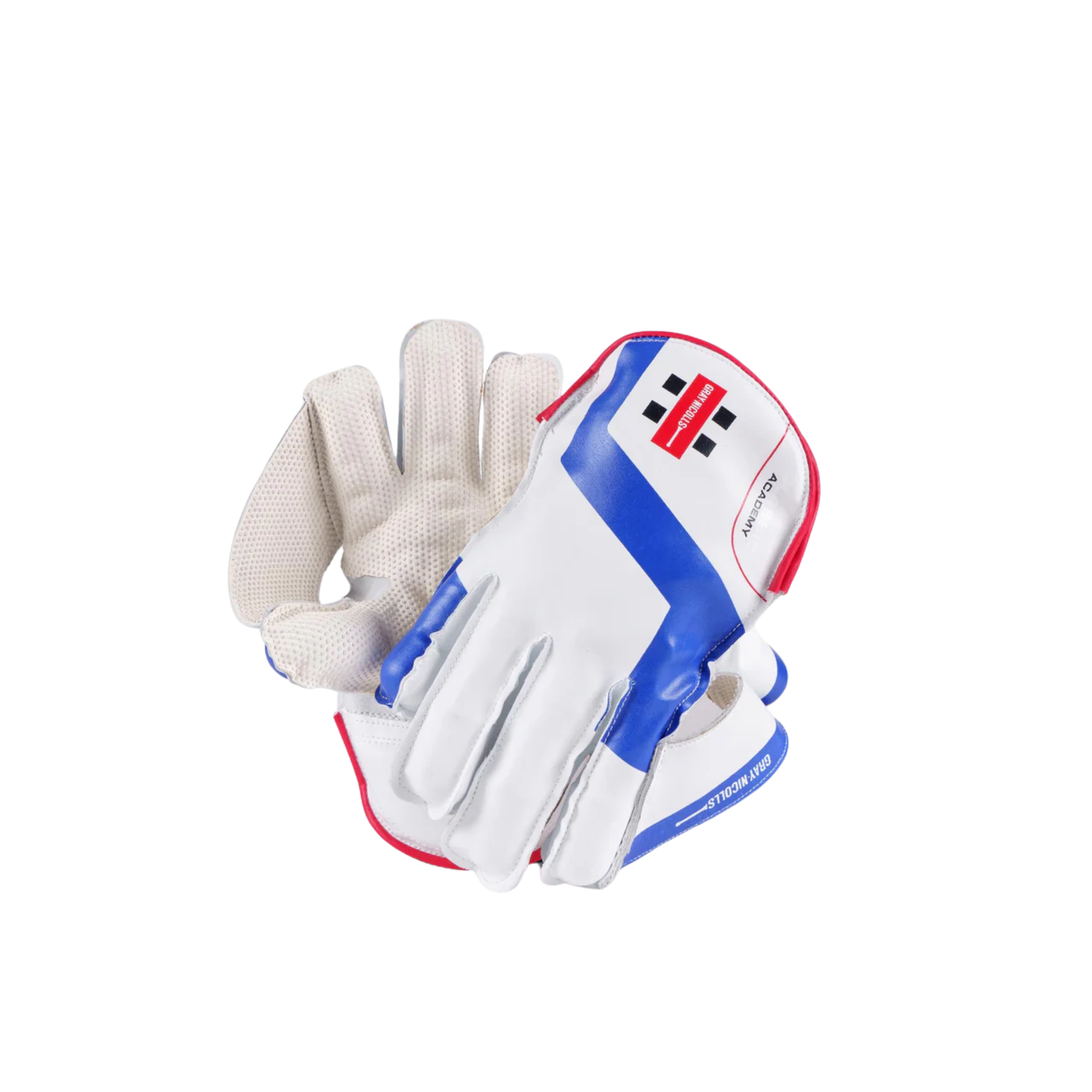 Gray Nicolls Classic Academy Wicket Keeping Gloves: White/Blue/Red