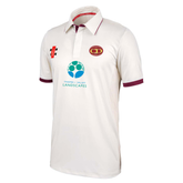 Cookham Dean CC Performance Shirt Short Sleeve: Ivory/Maroon