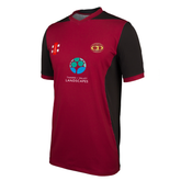 Cookham Dean CC Mens T20 Short Sleeve Shirt: Maroon/Black