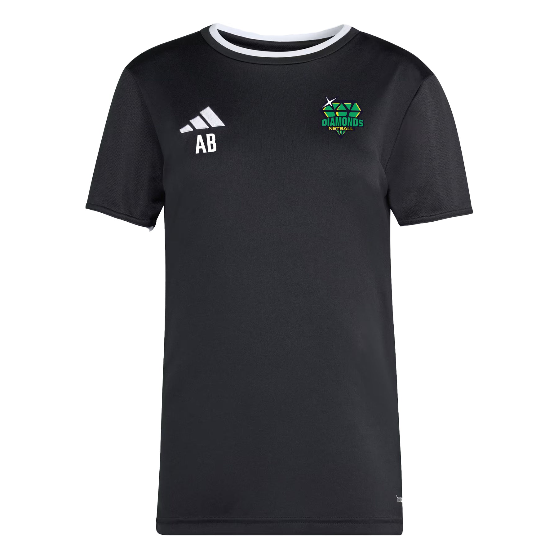 Diamonds Netball Womens Jersey: Black