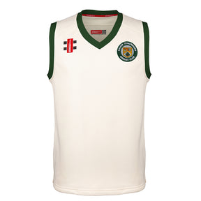 Ealing Trailfinders CC Slipover: Ivory/Green