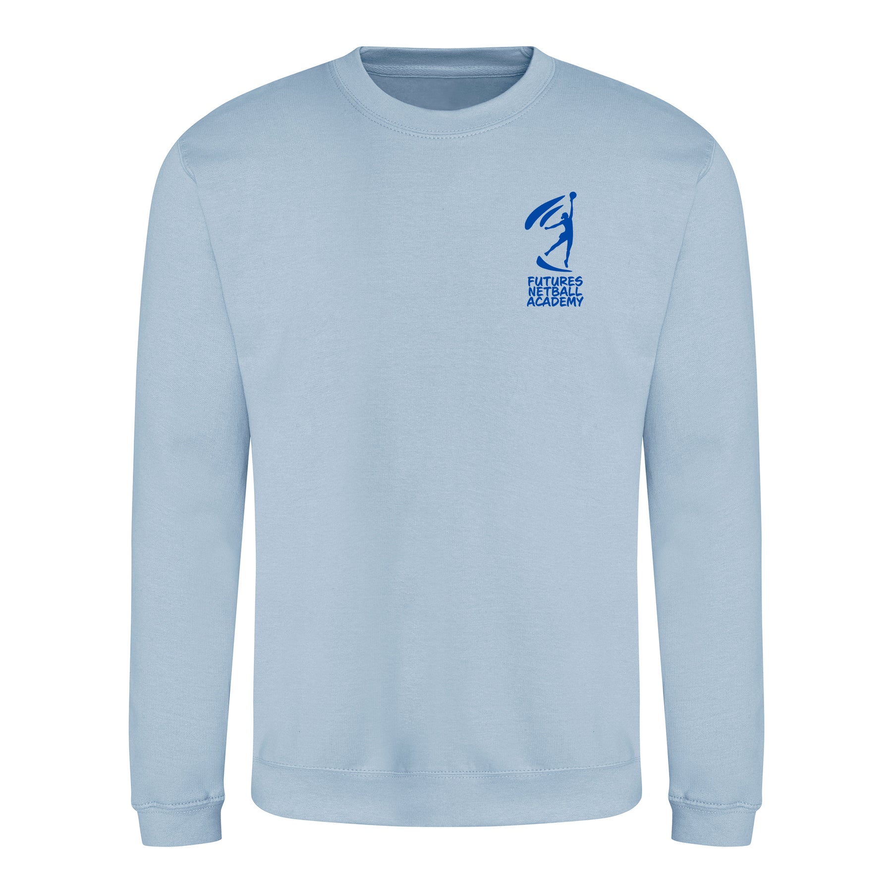 Futures Netball Academy Senior Players Sweatshirt: Sky Blue