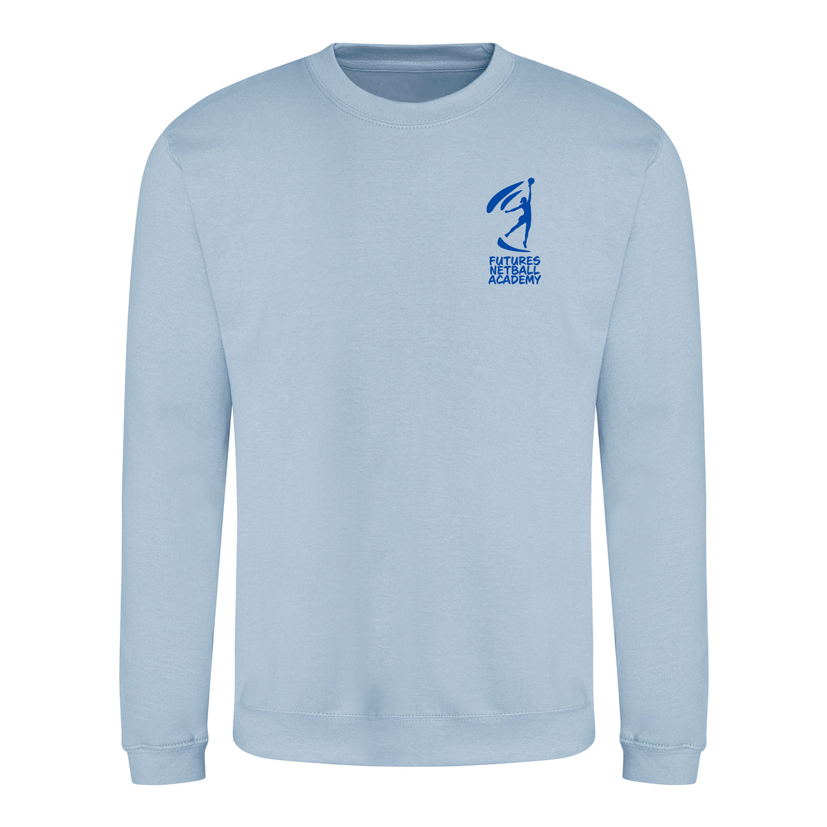 Futures Netball Academy Junior Players Sweatshirt: Sky Blue