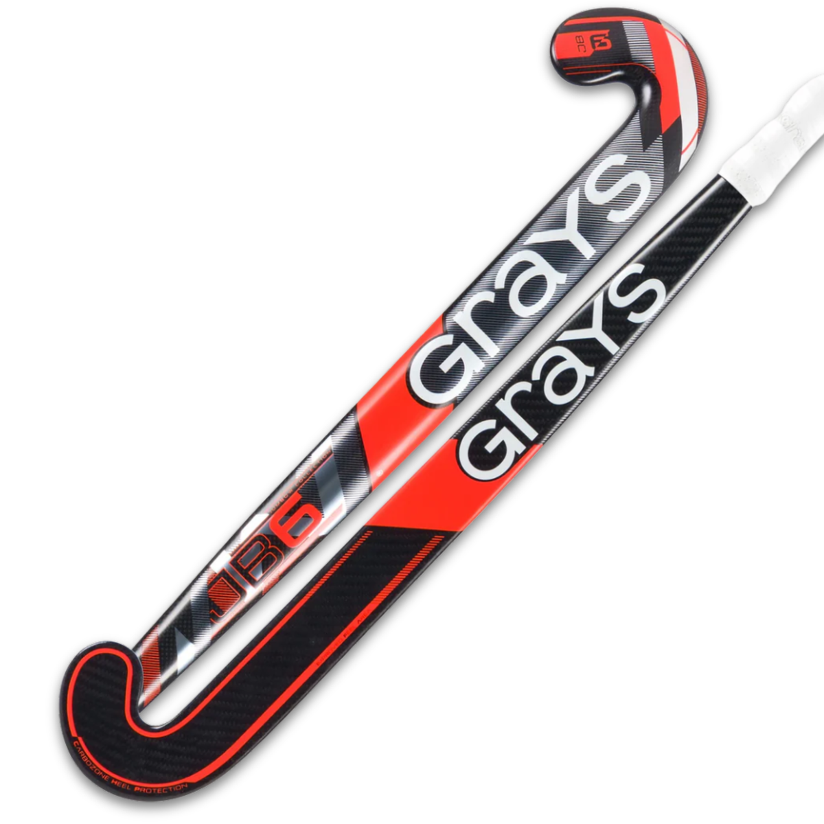 Grays Jumbow JB6 Hockey Stick: Chrome/Orange