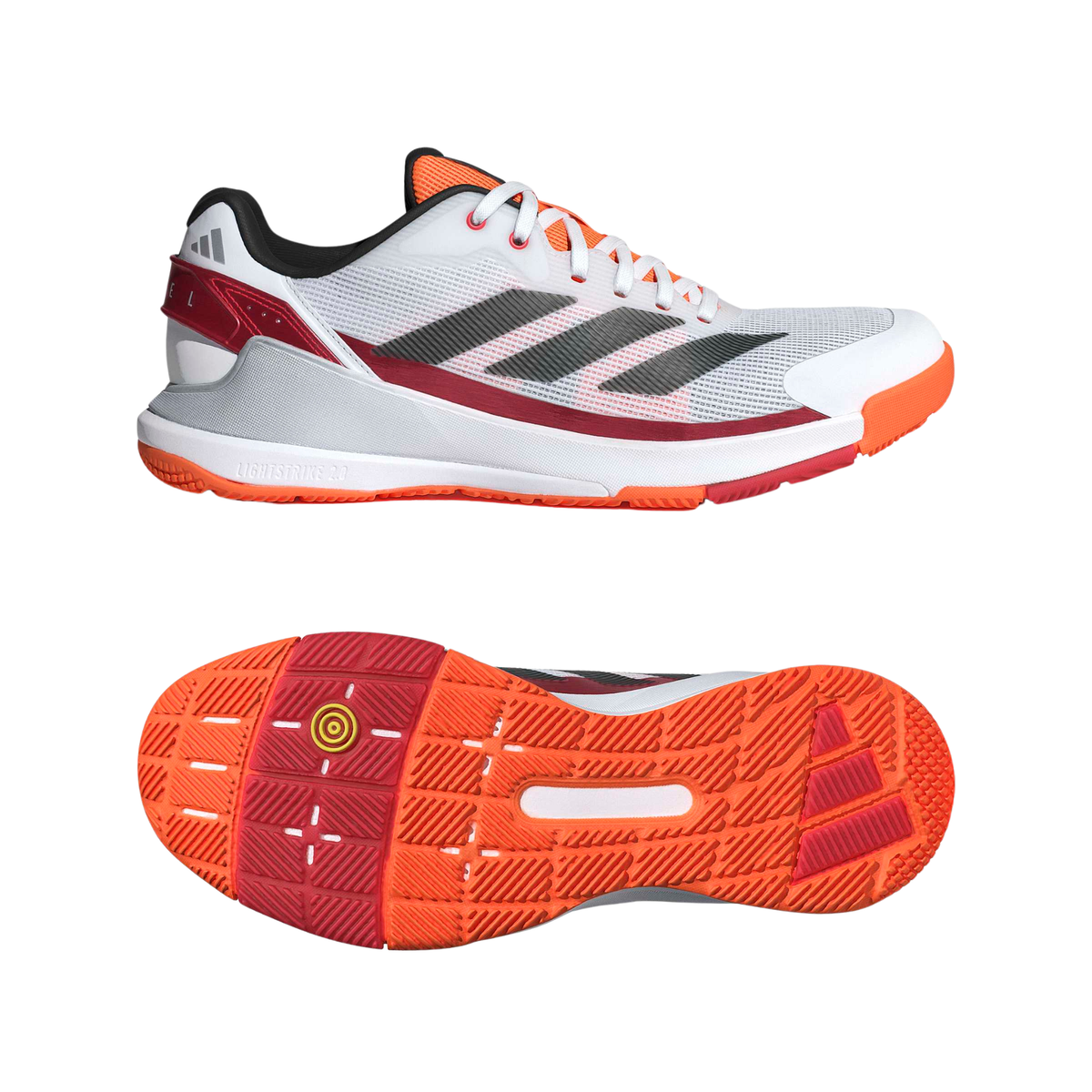 Adidas Crazyquick LS Men's Padel Shoes: White/Orange