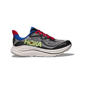 Hoka Clifton 10 Junior Running Shoes: Foggy Grey/Black