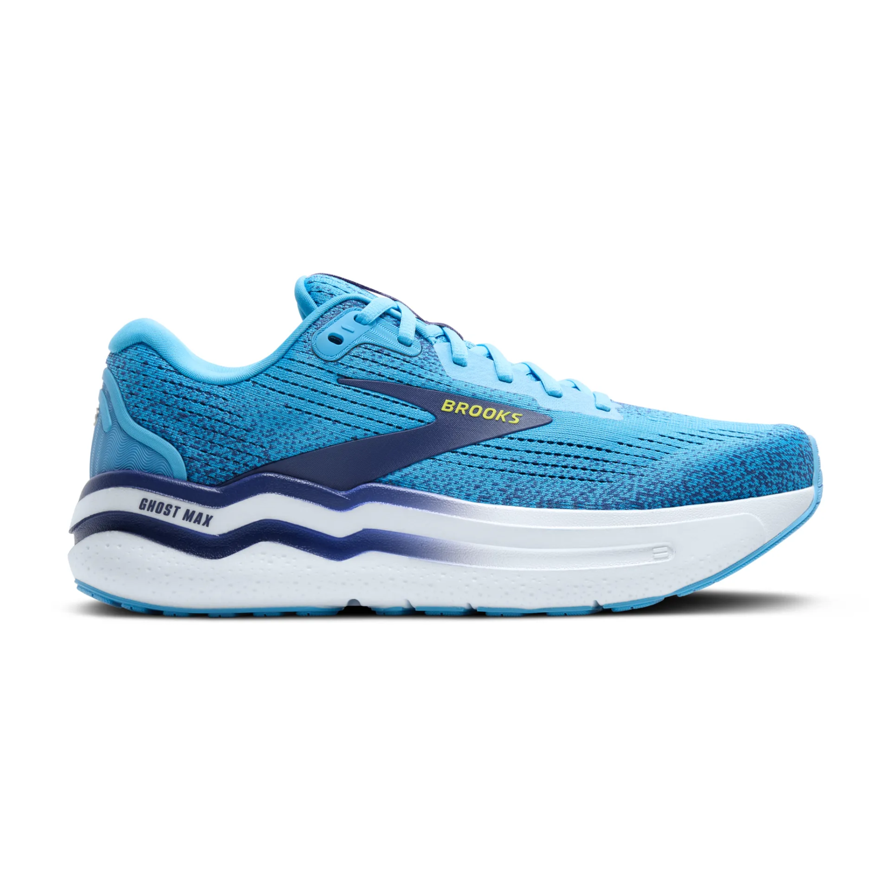 Brooks Ghost Max 2 Men's Running Shoes: Bonnie Blue/Blue Ribbon/Yellow