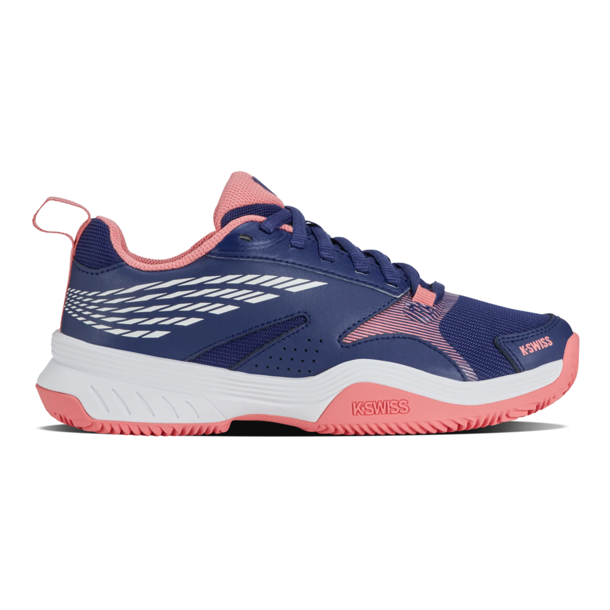 K Swiss Court Speedex HB Tennis Shoes: Estate Blue/White/Strawberry Ice