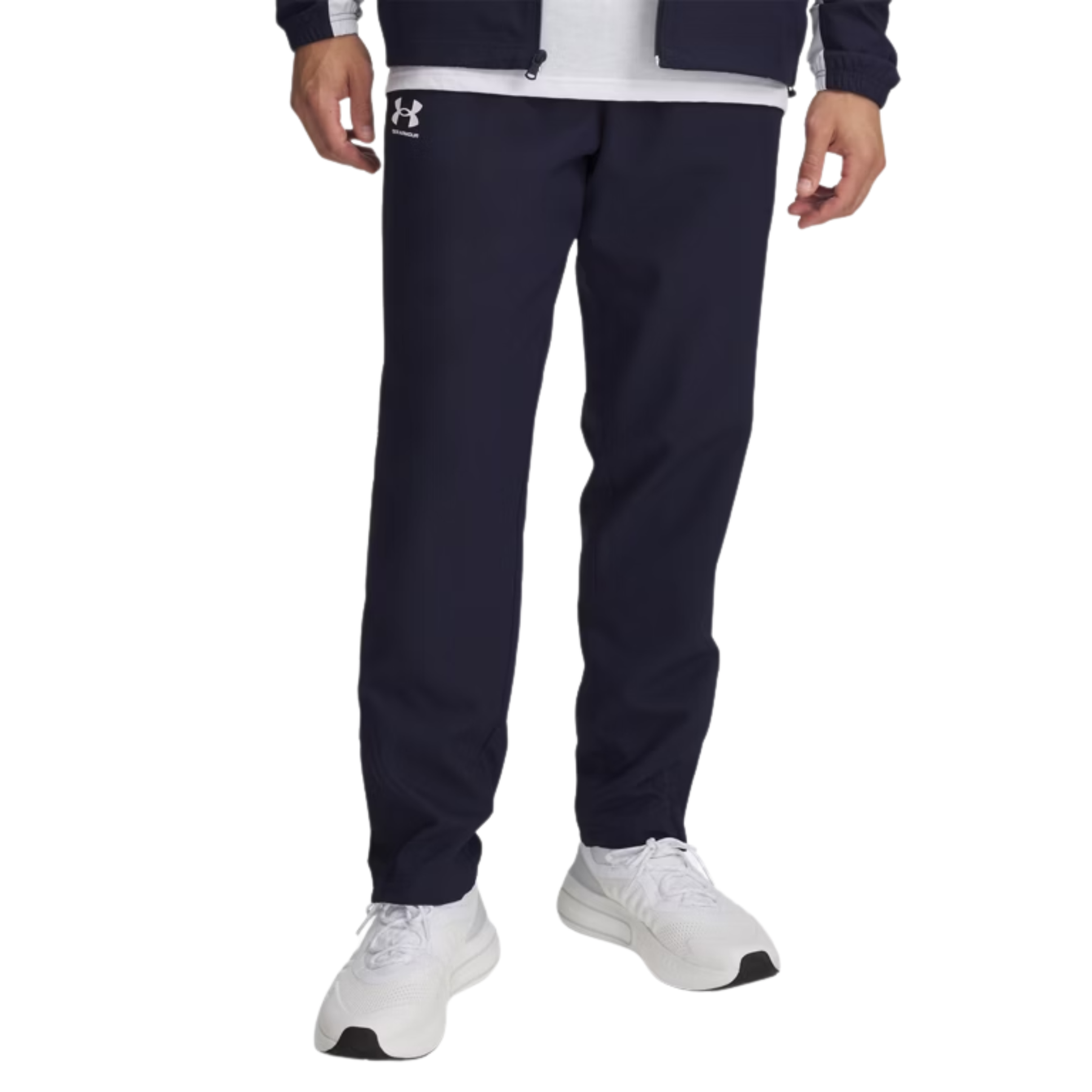 Under Armour Men's Rival Woven Windbreaker Pants: Midnight Navy/White