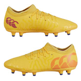 Canterbury Speed Infinite Team FG Rugby Boots: Yellow/Orange - 8.5