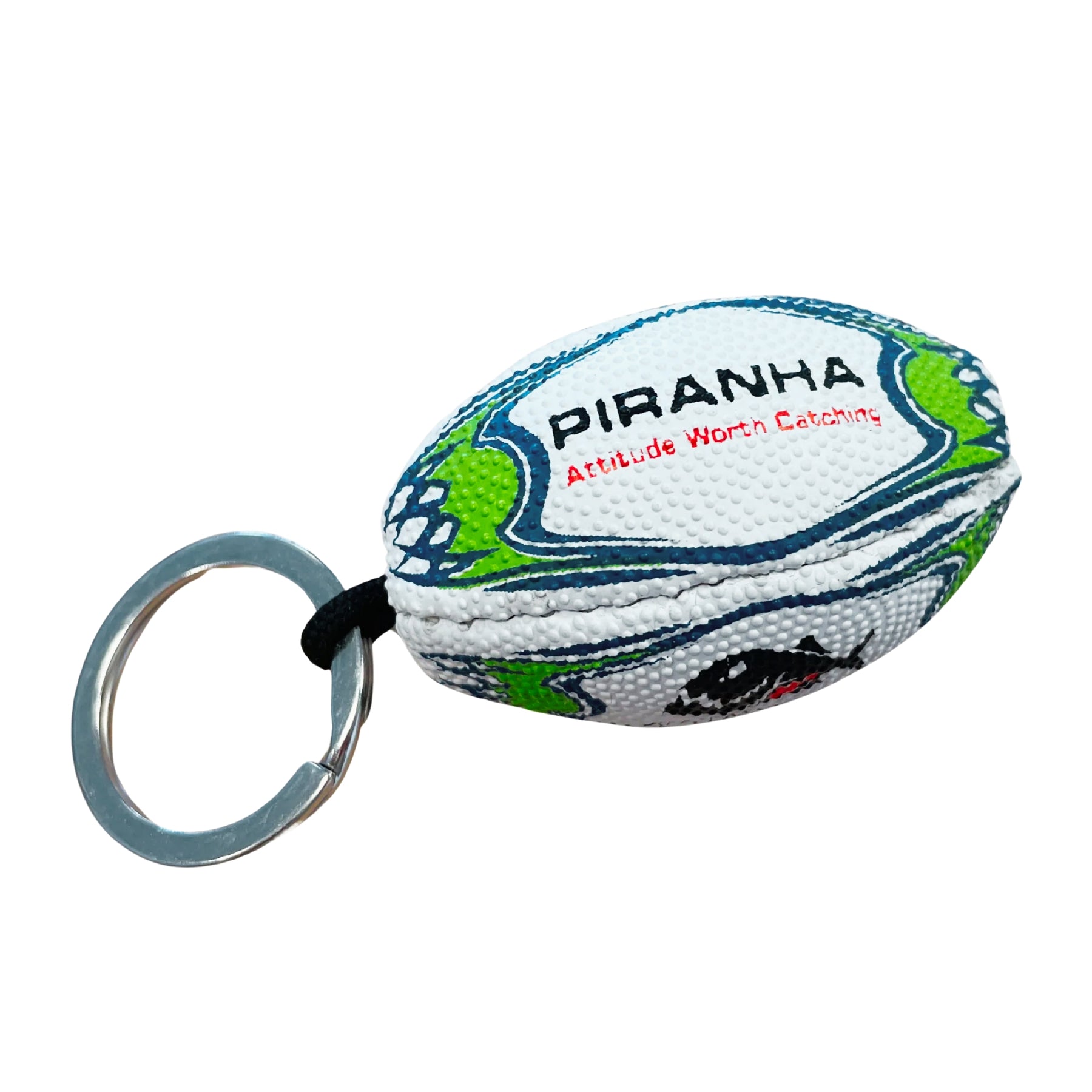Piranha Rugby Ball Key Ring