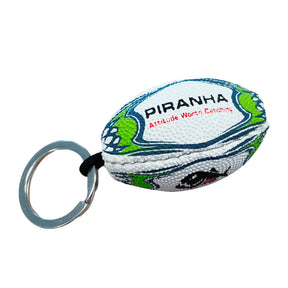 Piranha Rugby Ball Key Ring