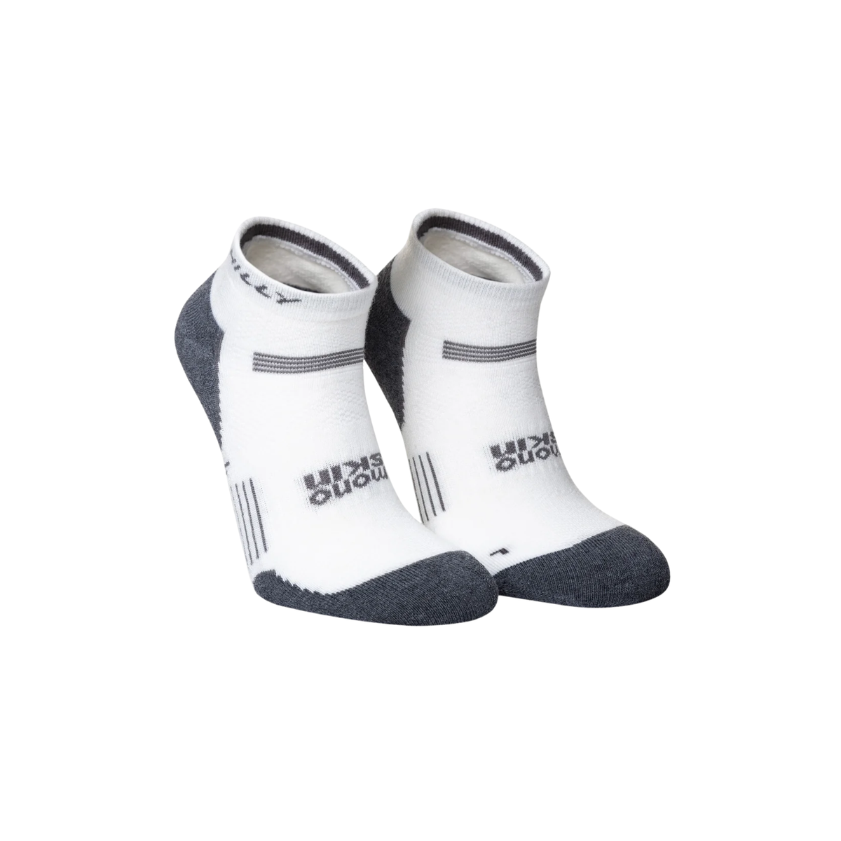 Hilly Mens Supreme Running Socks: White/Charcoal/Black