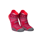 Hilly Twin Skin Socklets: Magenta/Grey Marl