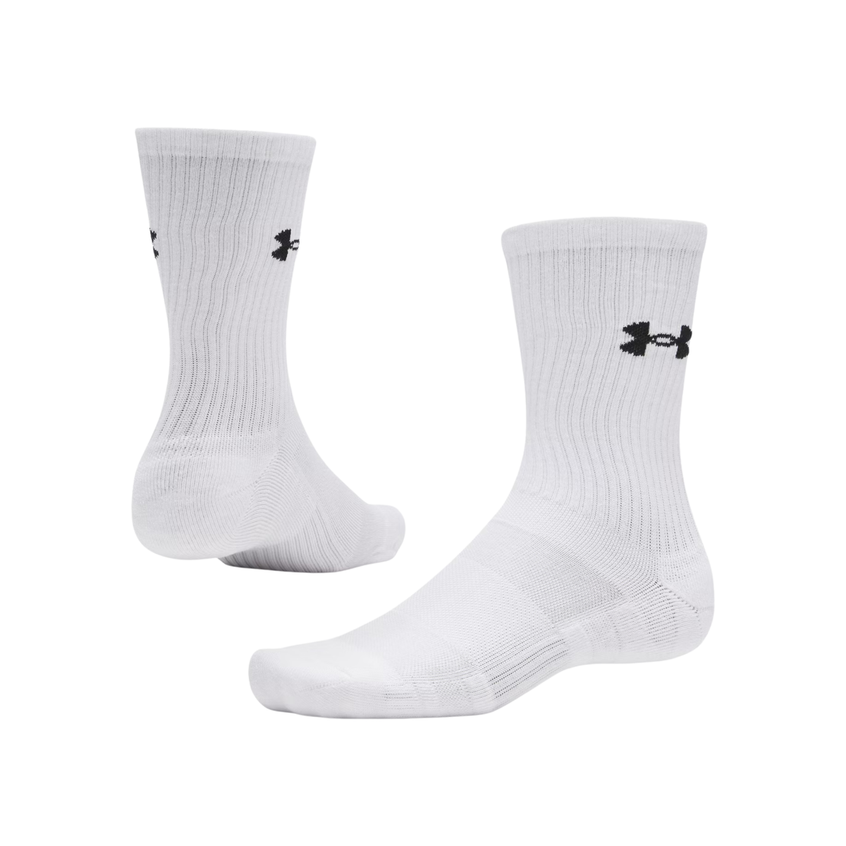 Under Armour Performance Cotton Crew Socks 3 Pack: White