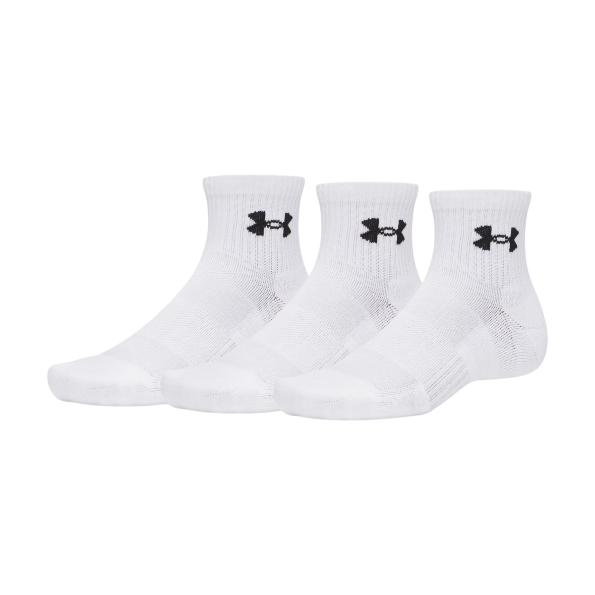 Under Armour Performance Cotton Quarter Socks 3 Pack: White