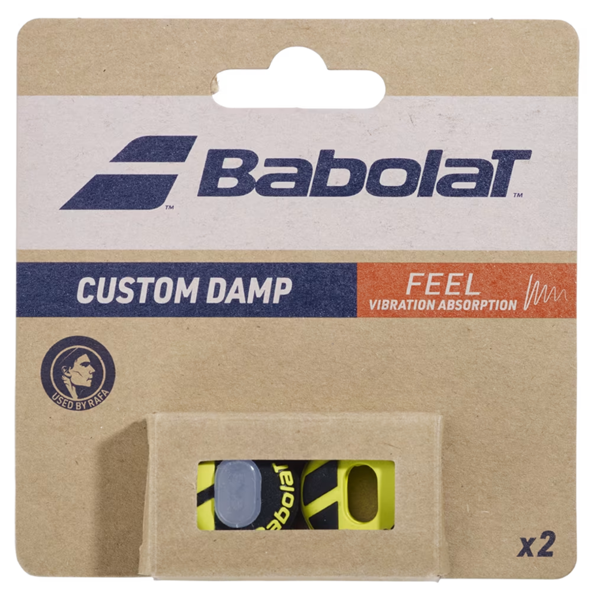 Babolat Custom Damp Dampener x2: Black/Yellow