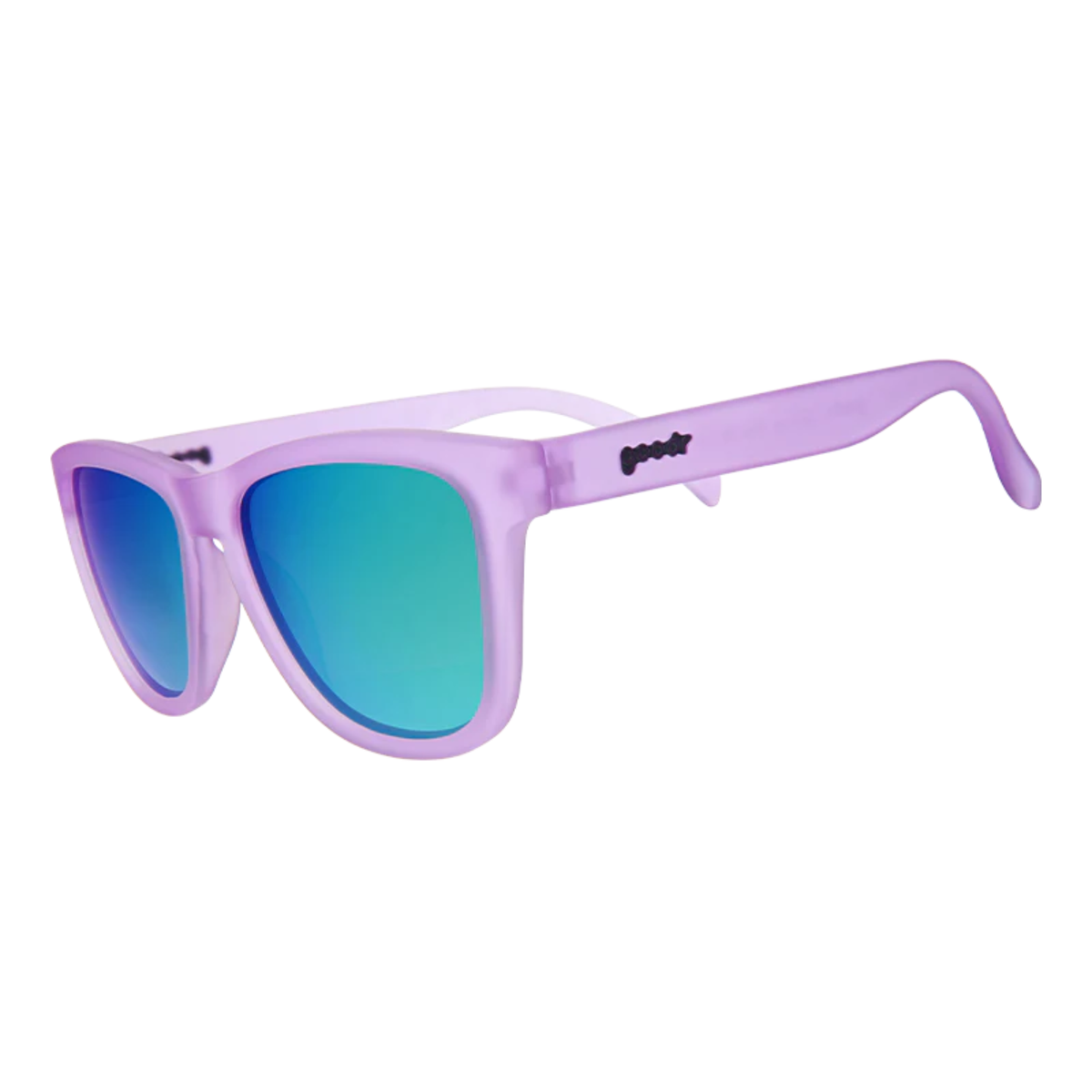 Goodr Lilac Sunglasses Reflective Polarised Mirror Lenses: Lavender Frame