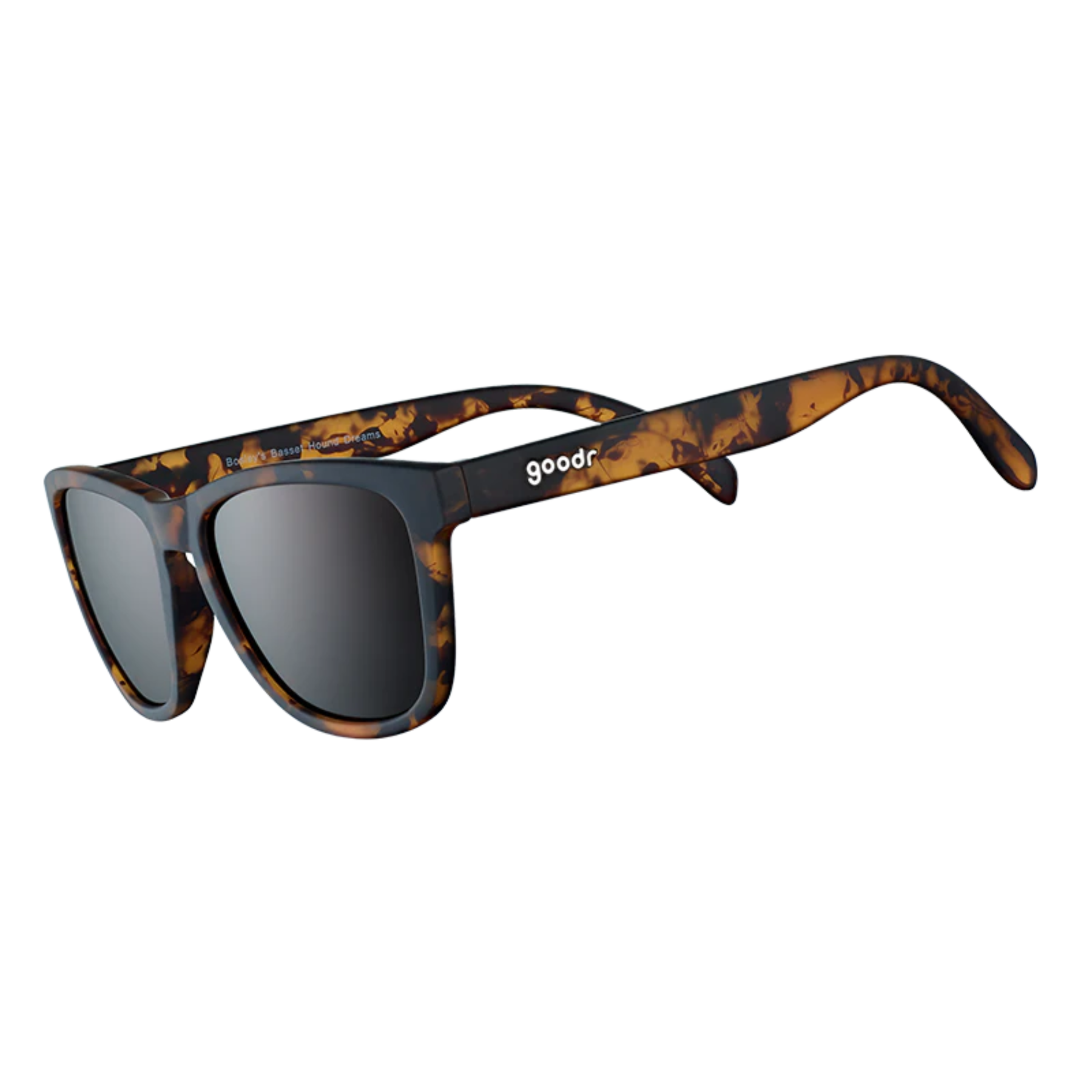 Goodr Hound Sunglasses Non-Reflective Brown Polarised Lenses: Tortoise Frame