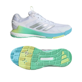 Adidas Netcourt Elite Netball Shoes: White/Blue