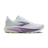 Brooks Ghost 18 Womens Running Shoes: White/Purple Hebe/Green
