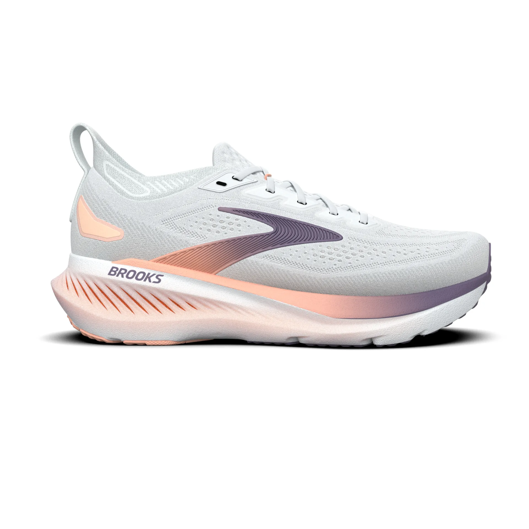 Brooks Glycerin 23 Women's Running Shoes: White/Mulled Grape/Clear