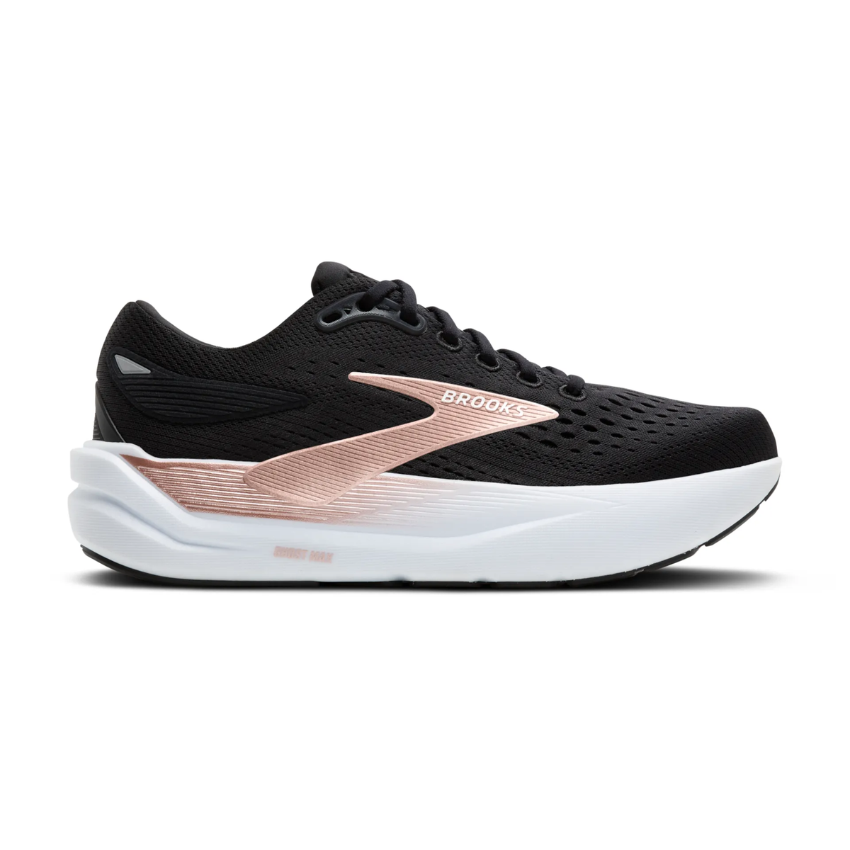 Brooks Ghost Max 3 Women's Running Shoes: Black/Black/Rose Gold