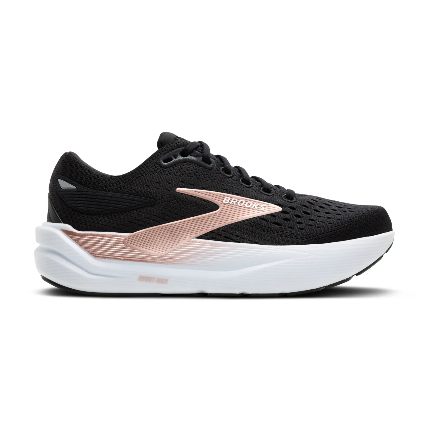 Brooks Ghost Max 3 Women's Running Shoes: Black/Black/Rose Gold