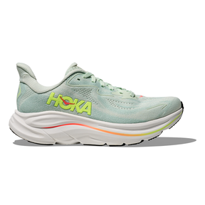 Hoka Clifton 10 Women's Running Shoes: Sea Glass/Neon Flame