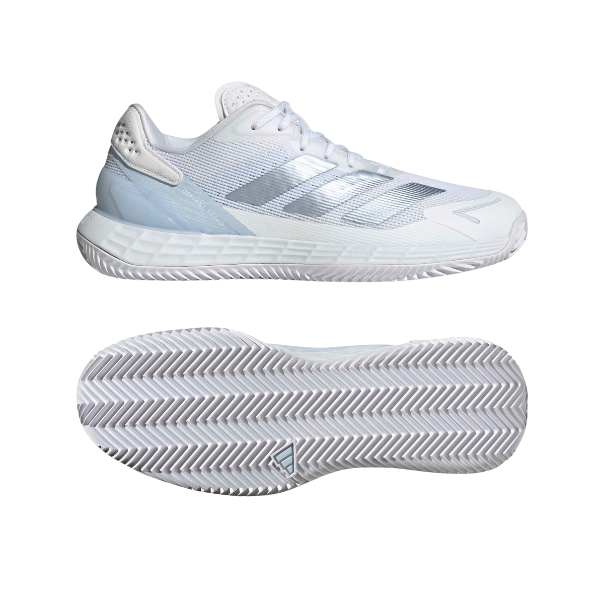 Adidas Defiant Speed 2 Womens Tennis Shoes: White/Blue