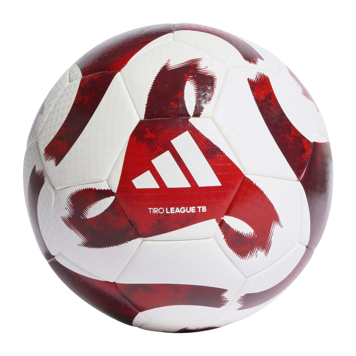 Adidas Tiro League TB Football: White/College Burgundy/College Red