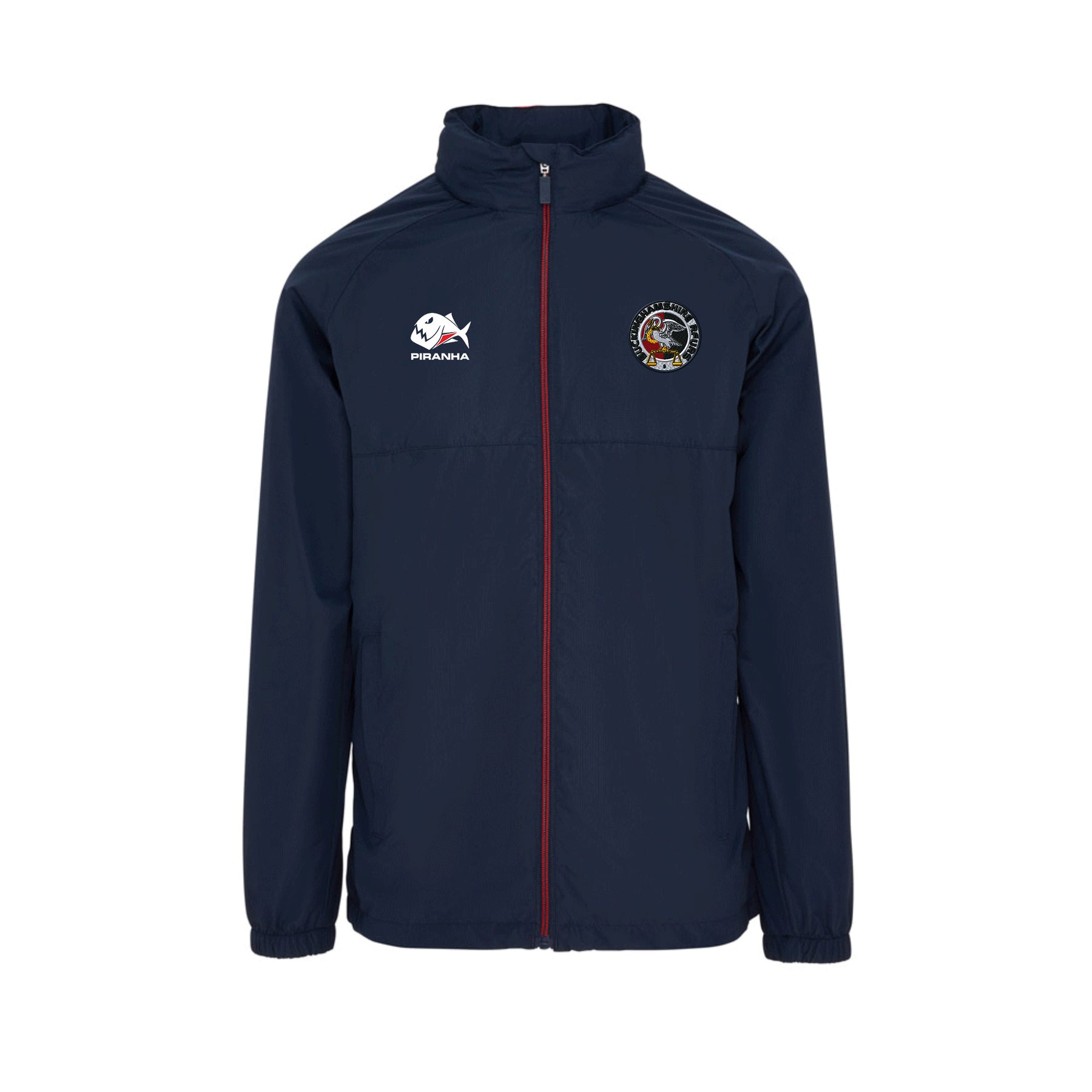 Bucks Refs Soc Rain Jacket: Navy/Red