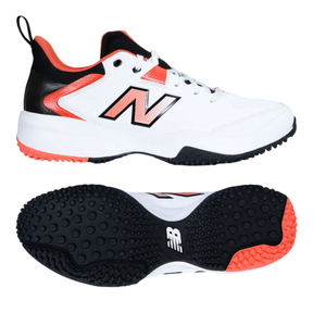 New Balance CK4020F6 Cricket Shoes: White/Orange