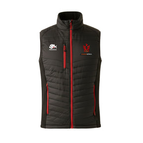 Phoenix Netball Hybrid Bodywarmer: Black/Red