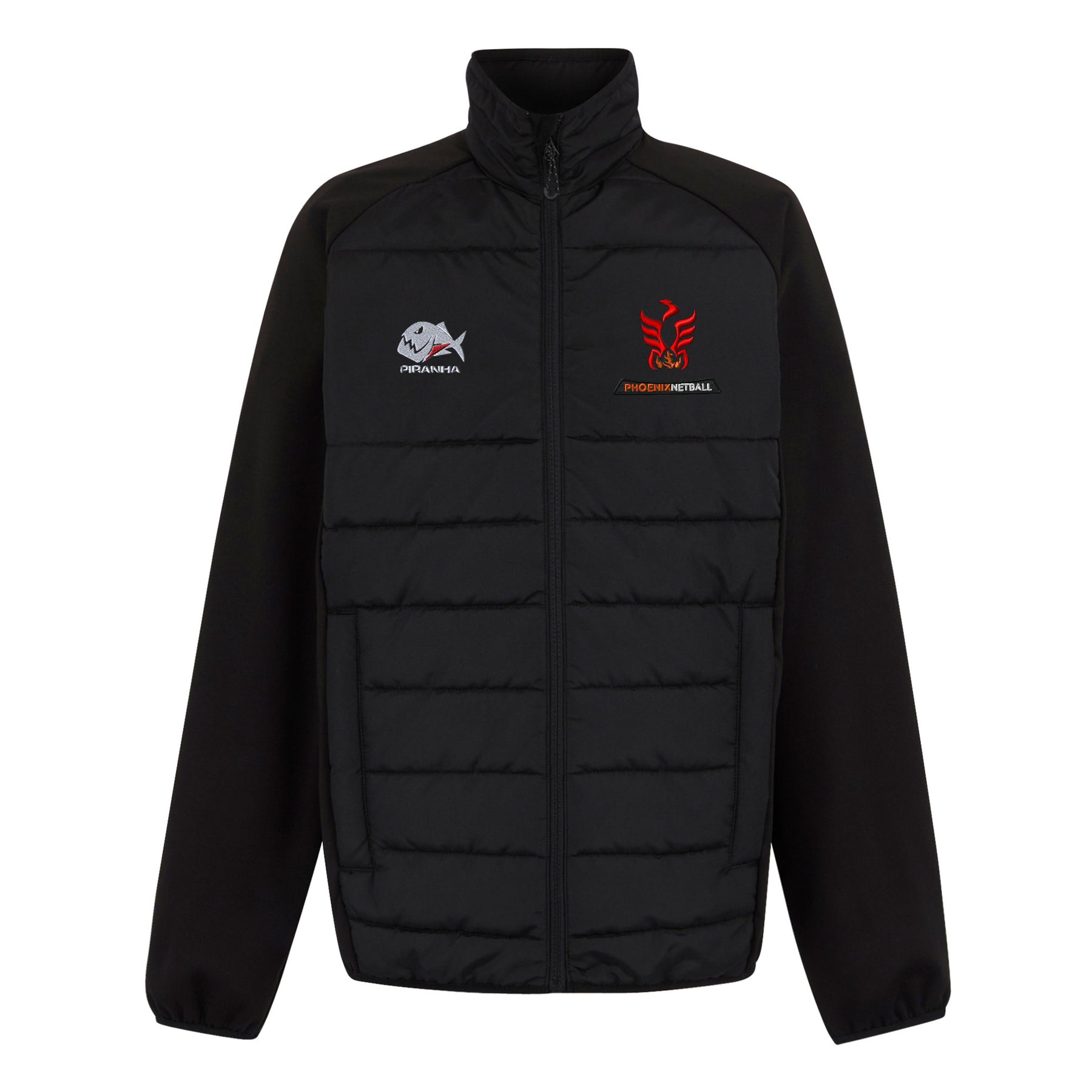 Phoenix Netball Hybrid Jacket: Black