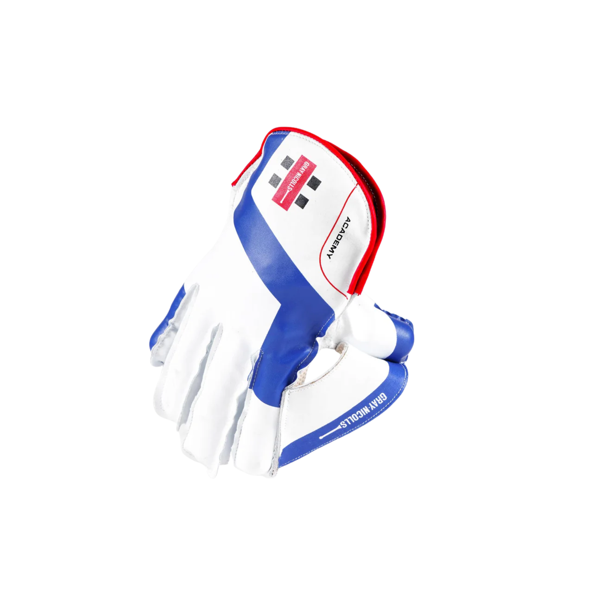 Gray Nicolls Classic Academy Wicket Keeping Gloves: White/Blue/Red