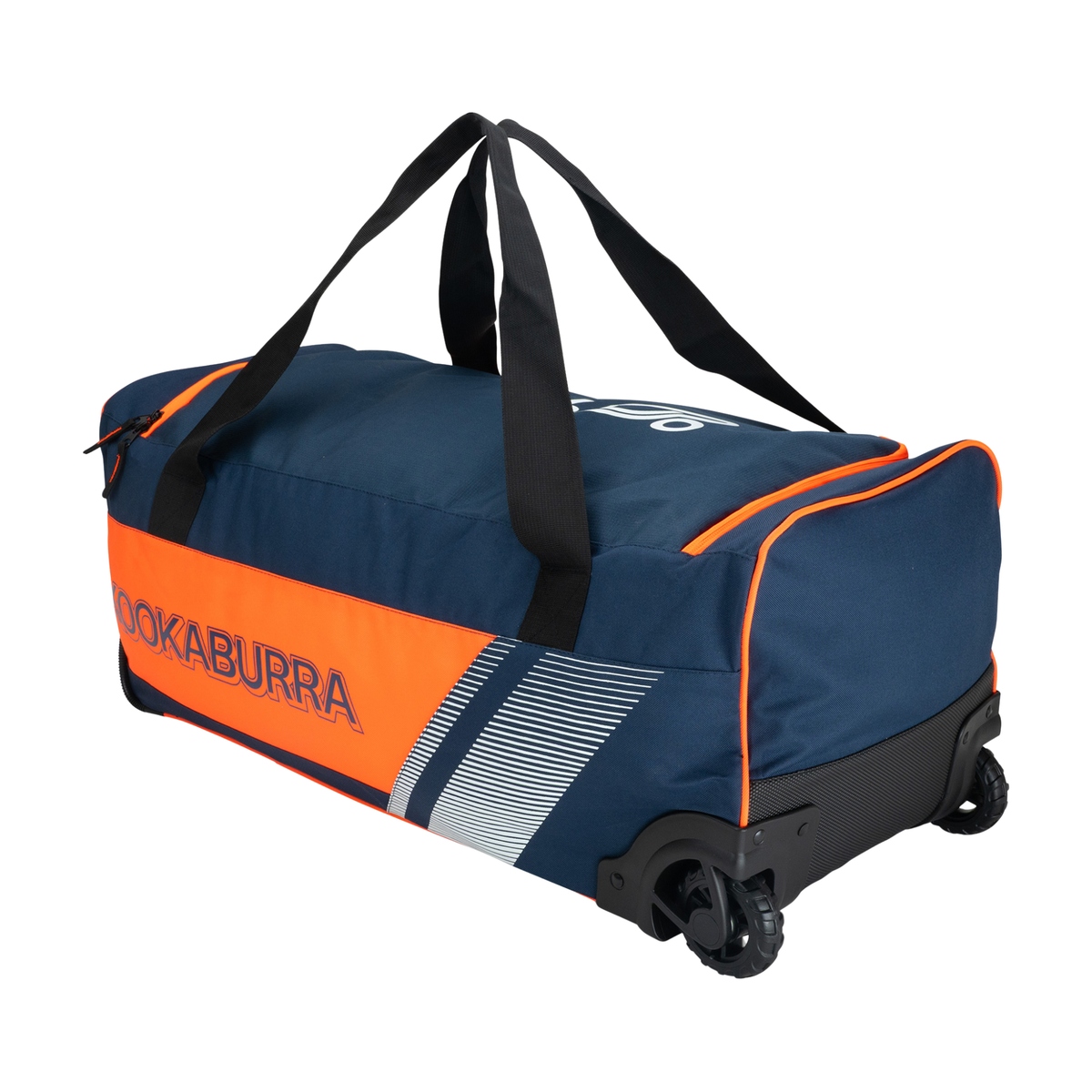 Kookaburra 9500 Wheelie Cricket Bag: Navy/Orange