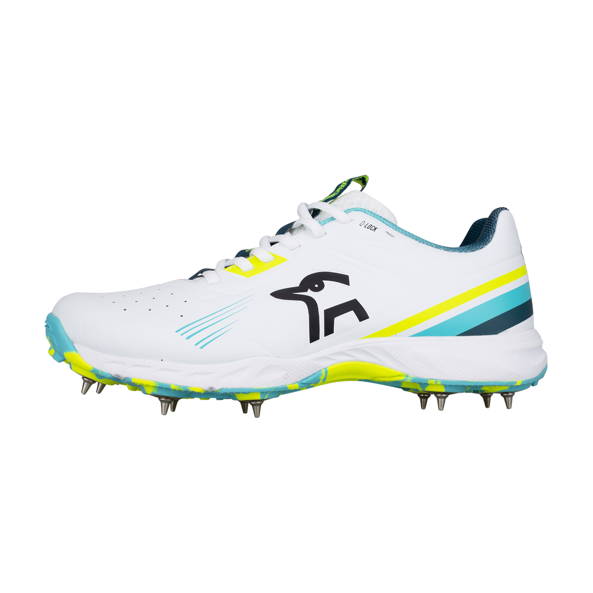 Kookaburra KC 3.0 Spike Senior Cricket Shoes 25/2026: Aqua/Yellow