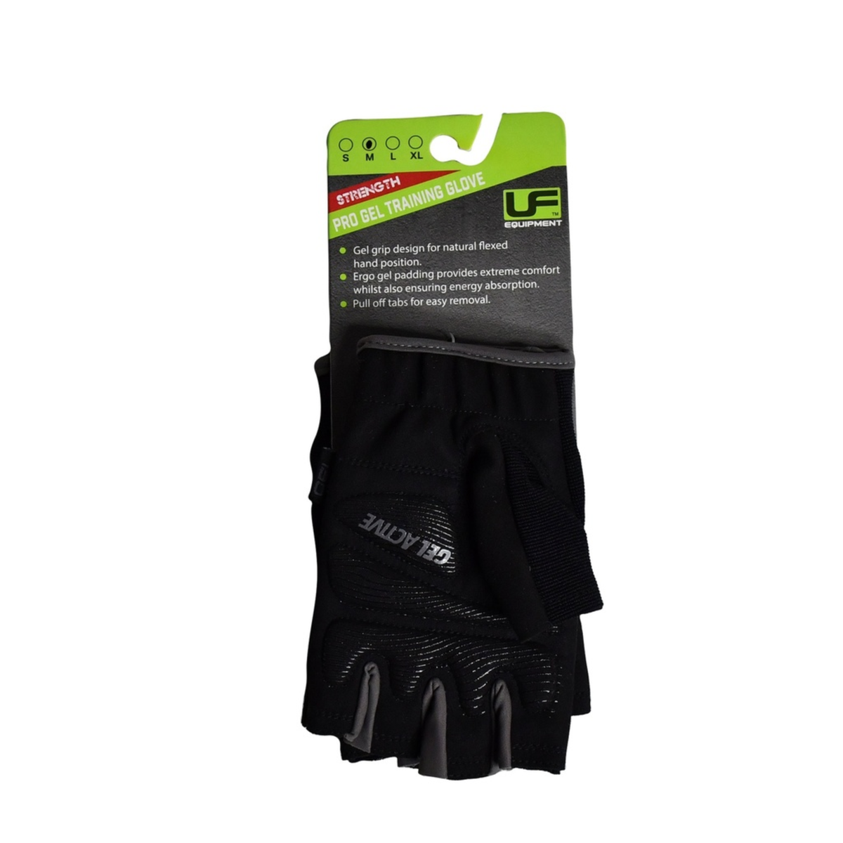 Urban Fitness Pro Gel Training Gloves: Black/Grey