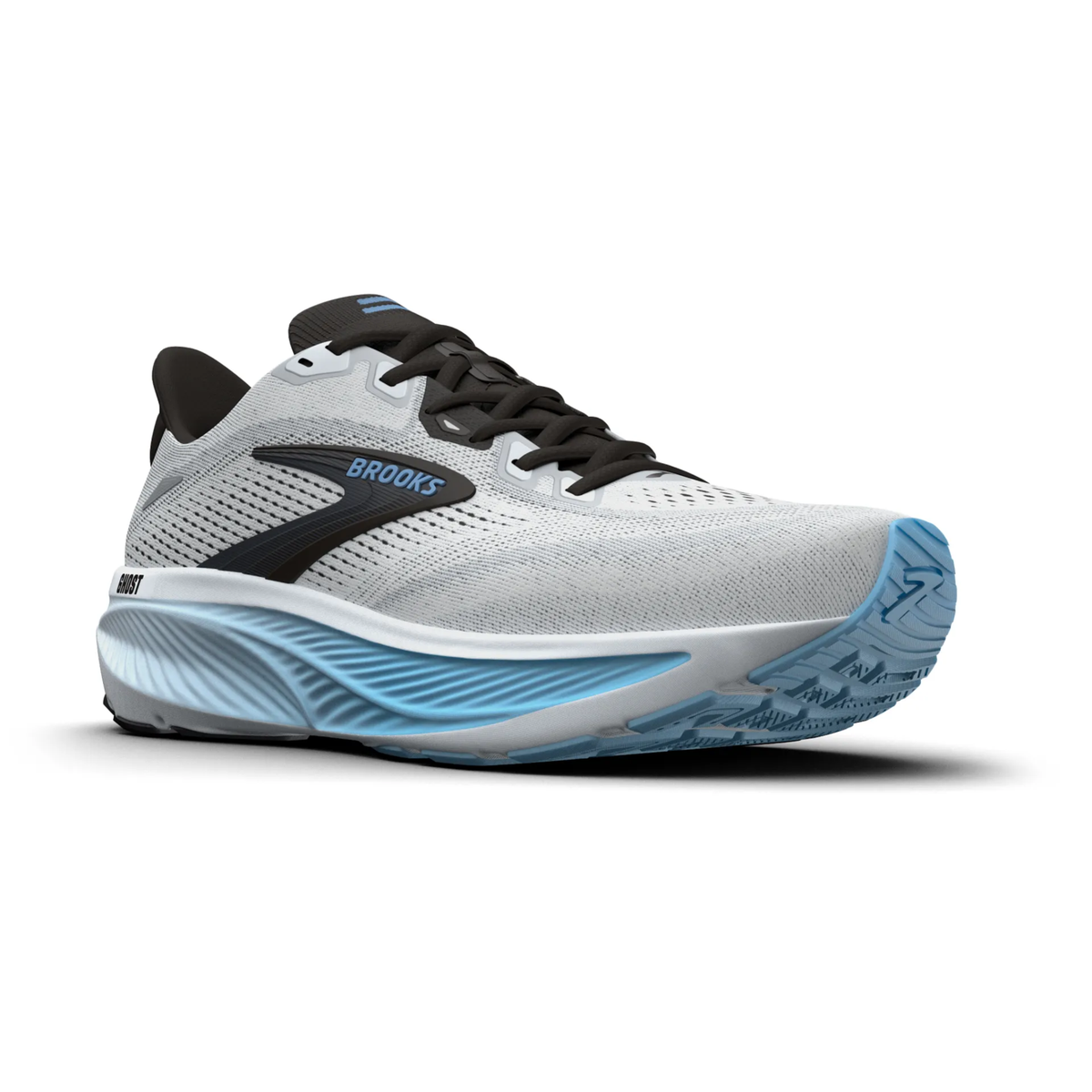 Brooks Ghost 18 Men's Running Shoes: White/Black/Open Air