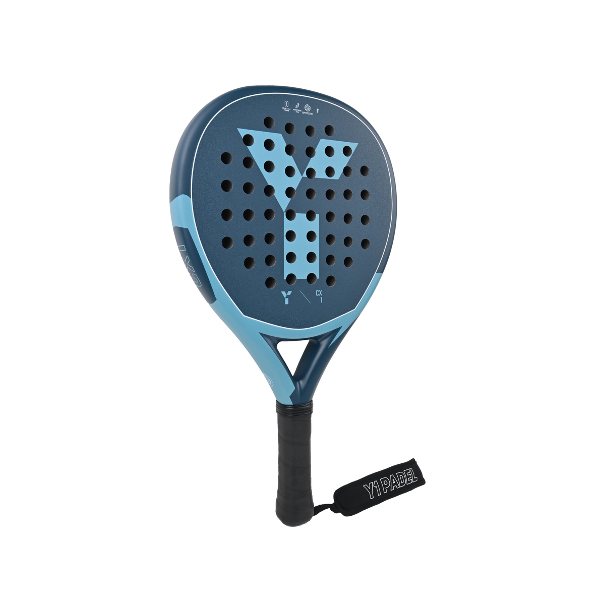 Y1 CX1 Padel Racket: Navy/Light Blue