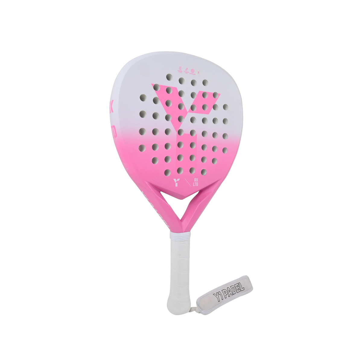 Y1 RX LTD Padel Racket: Pink/White