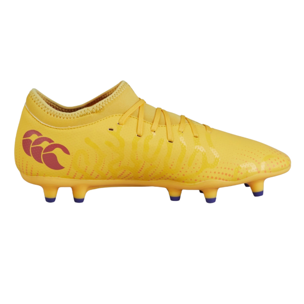 Canterbury Speed Infinite Team FG Rugby Boots: Yellow/Orange - 8.5