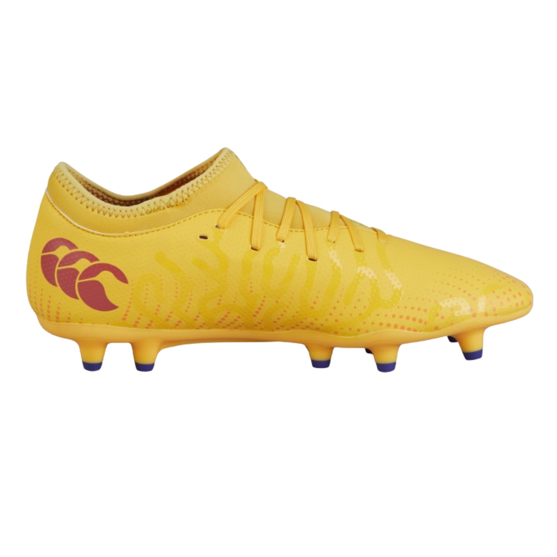 Canterbury Speed Infinite Team FG Rugby Boots: Yellow/Orange - 8.5
