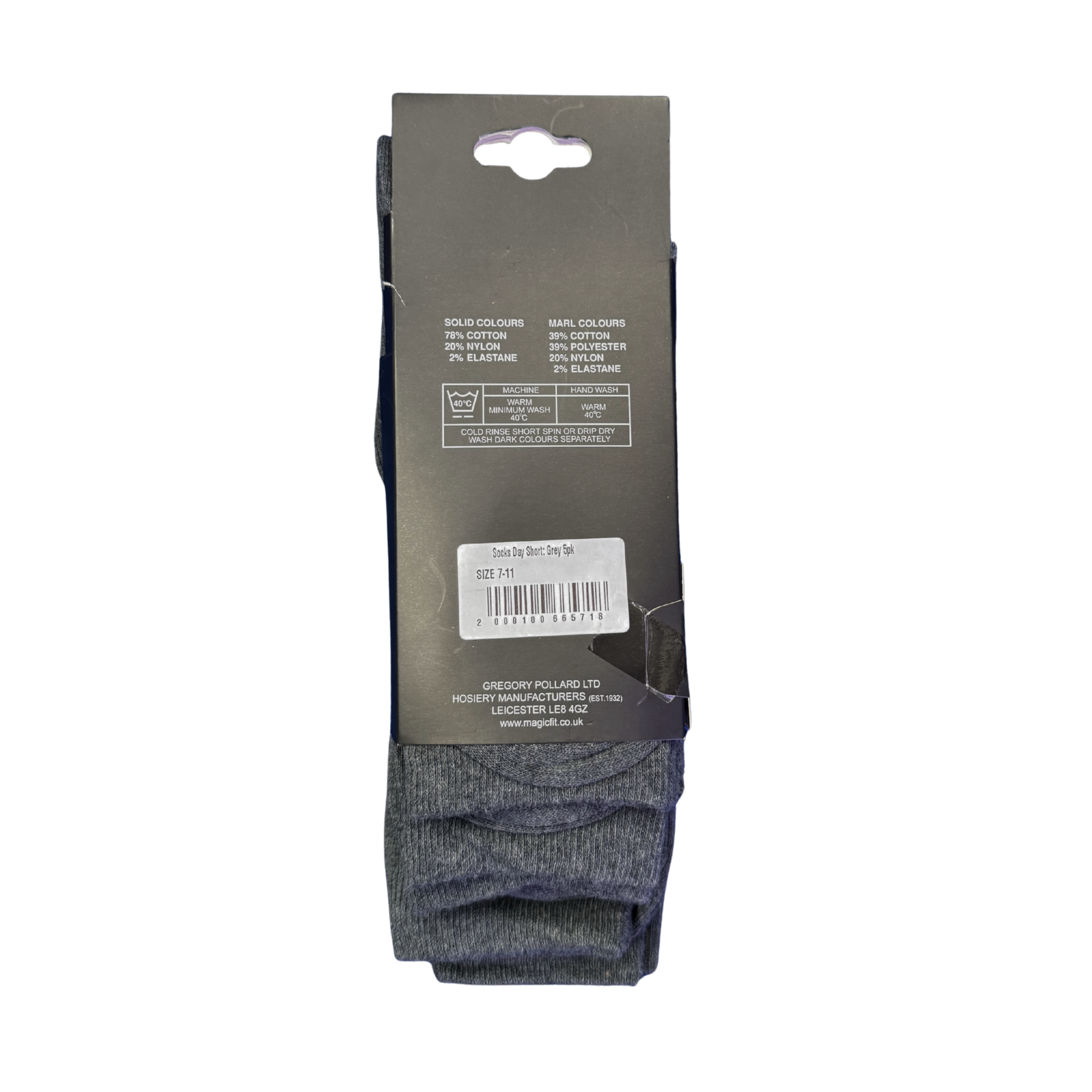 Grey Day Socks (5 Pack)